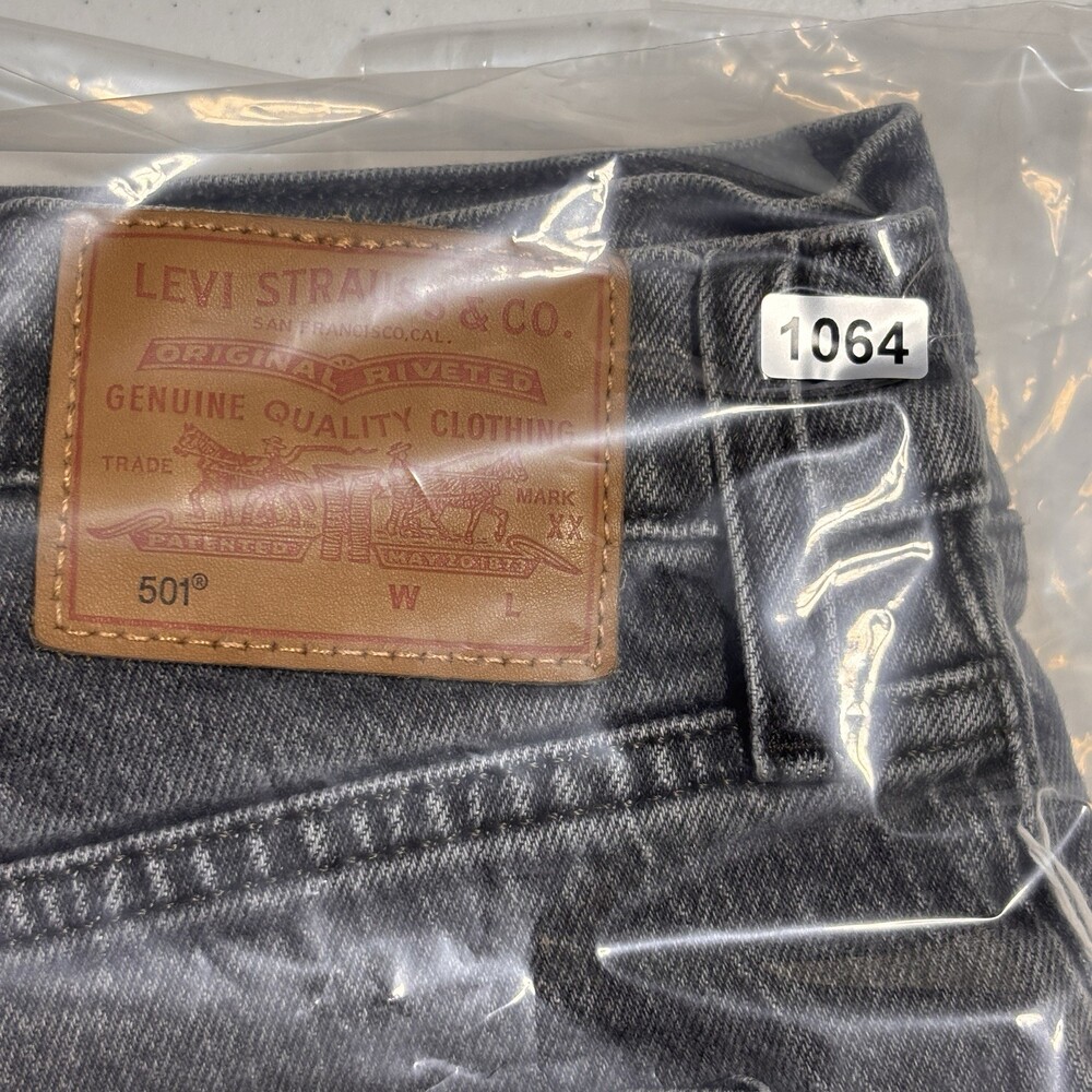 Levi’s Premium 501 Cut Off Shorts Gray Black Button Fly Women’s 29 - Picture 14 of 14